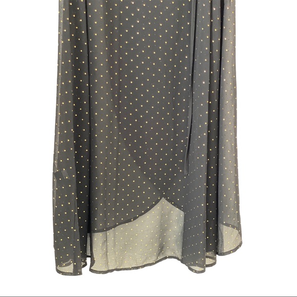 NWOT Sportsgirl Black and Gold Wrap Midi Dress - Picture 7 of 9